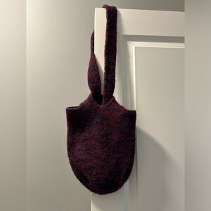 Boiled Wool Burgundy Bag